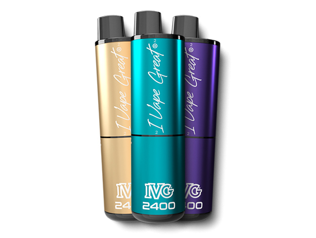Image of 3 IVG 2400 disposable vape devices