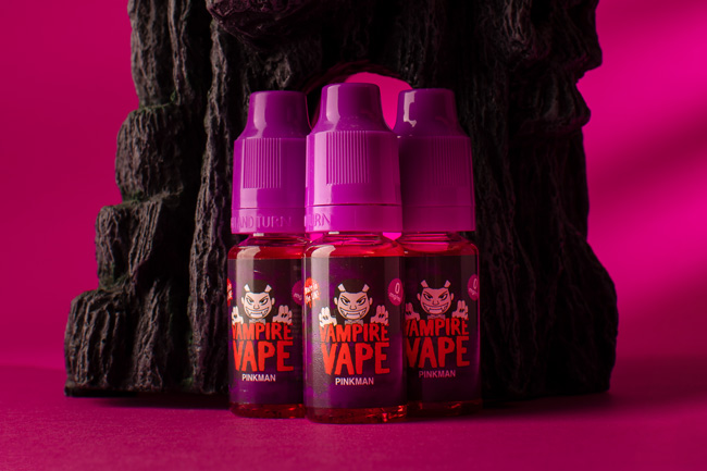 Bottle of Vampire Vape Pinkman e-liquid