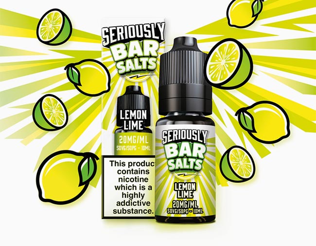 Image of a Doozy Seriously Bar Salts Lemon Lime vape juice bottle