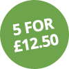 5 for £12.50