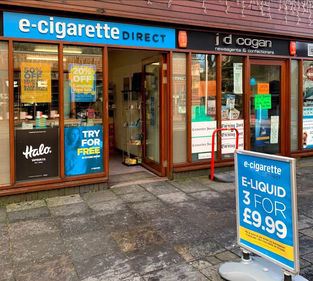 Carmarthen E-Cigarette Direct Store Front