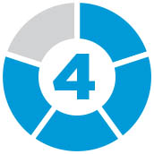 review score blue 4 icon