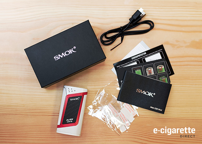 Smok Alien White and Red: What's in the Box Kit